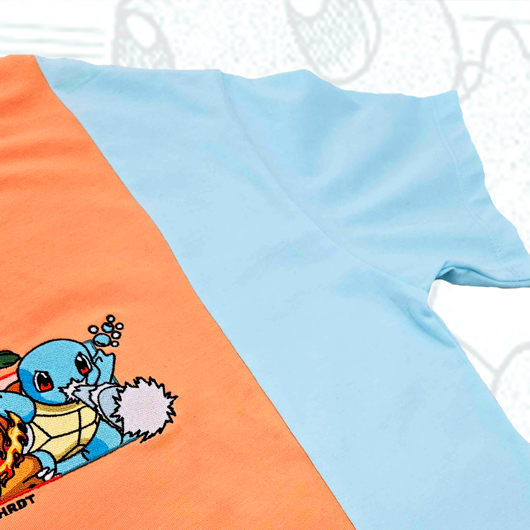 Kanto Starters Color Block Embroidered T-Shirt